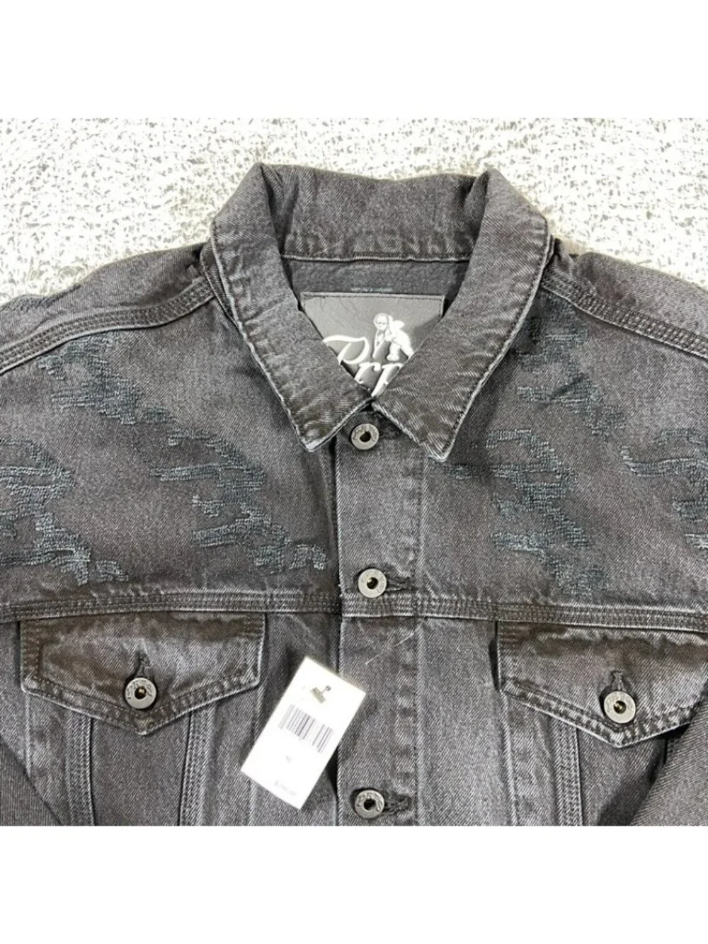 PRPS Denim Jacket Size XL Men Black E105JT307